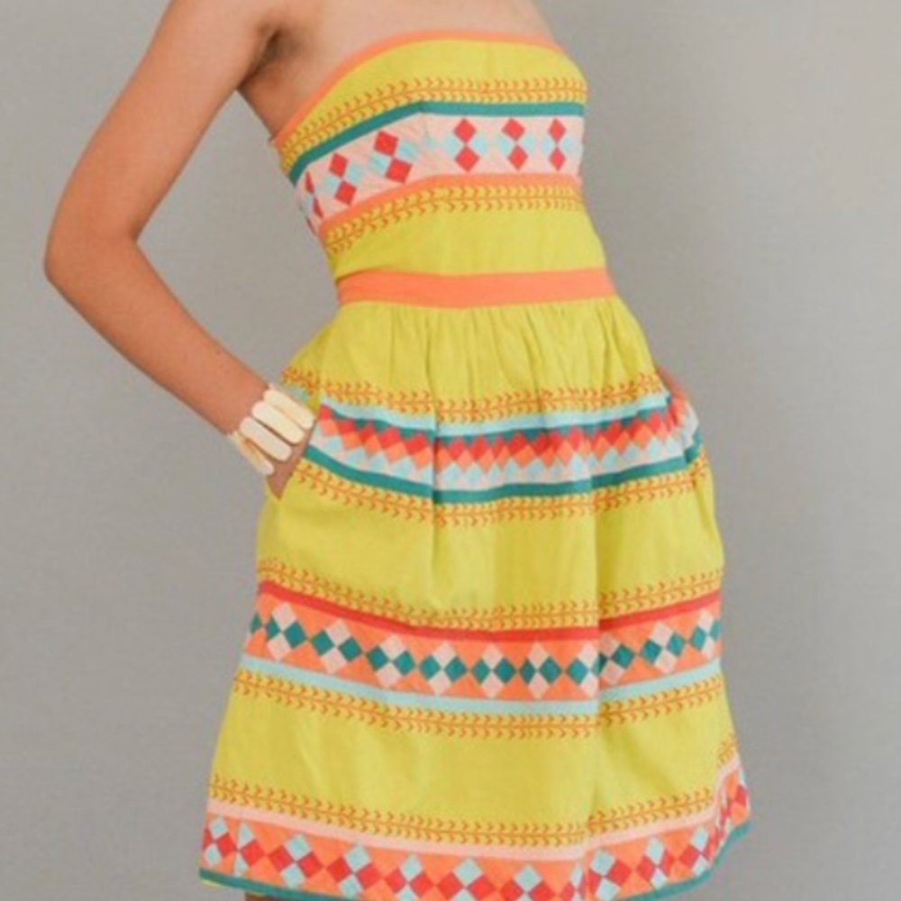 Anthropologie strapless dress